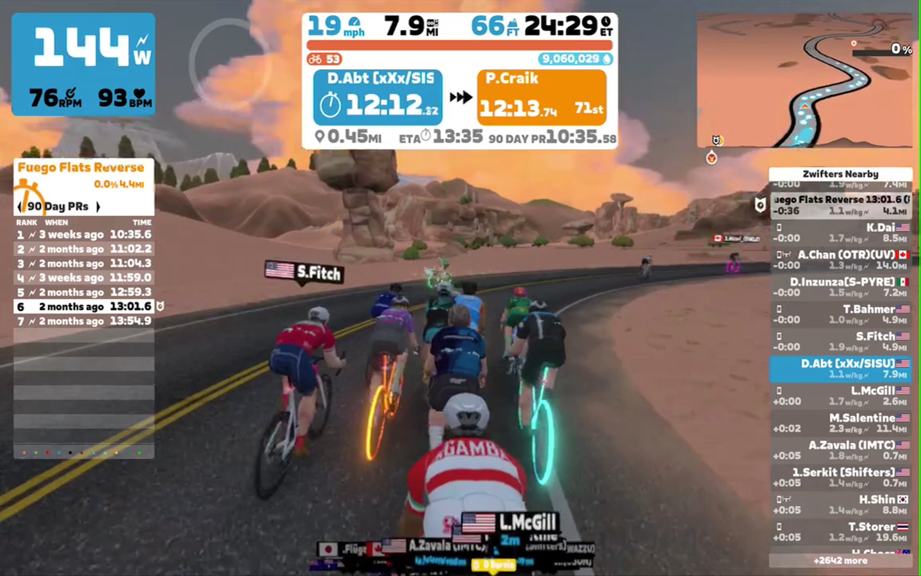 Zwift - Pacer Group Ride: Tempus Fugit in Watopia with Bernie