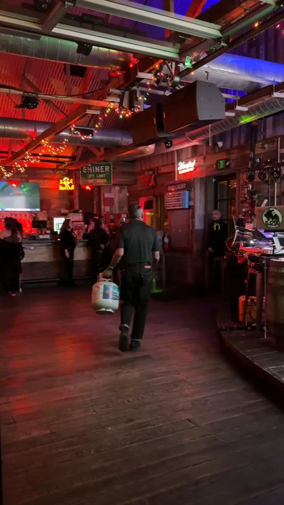 The Railhouse - video taken of inside showing the small dance floor area right in front of the dj booth - (video taken on 12/31/2024) - Bars Near Me - Kyle, Texas
