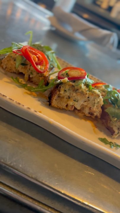 Kitchen Social - The new crab toast appetizer - Cocktail Bars Near Me - Columbus, Ohio