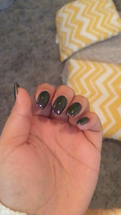 Sky Nail - chrome nails done by Lisa. i was the first to ask for chrome nails so she was afraid to do it but it turned out amazing! - Nail Salons Near Me - Alta Loma, California