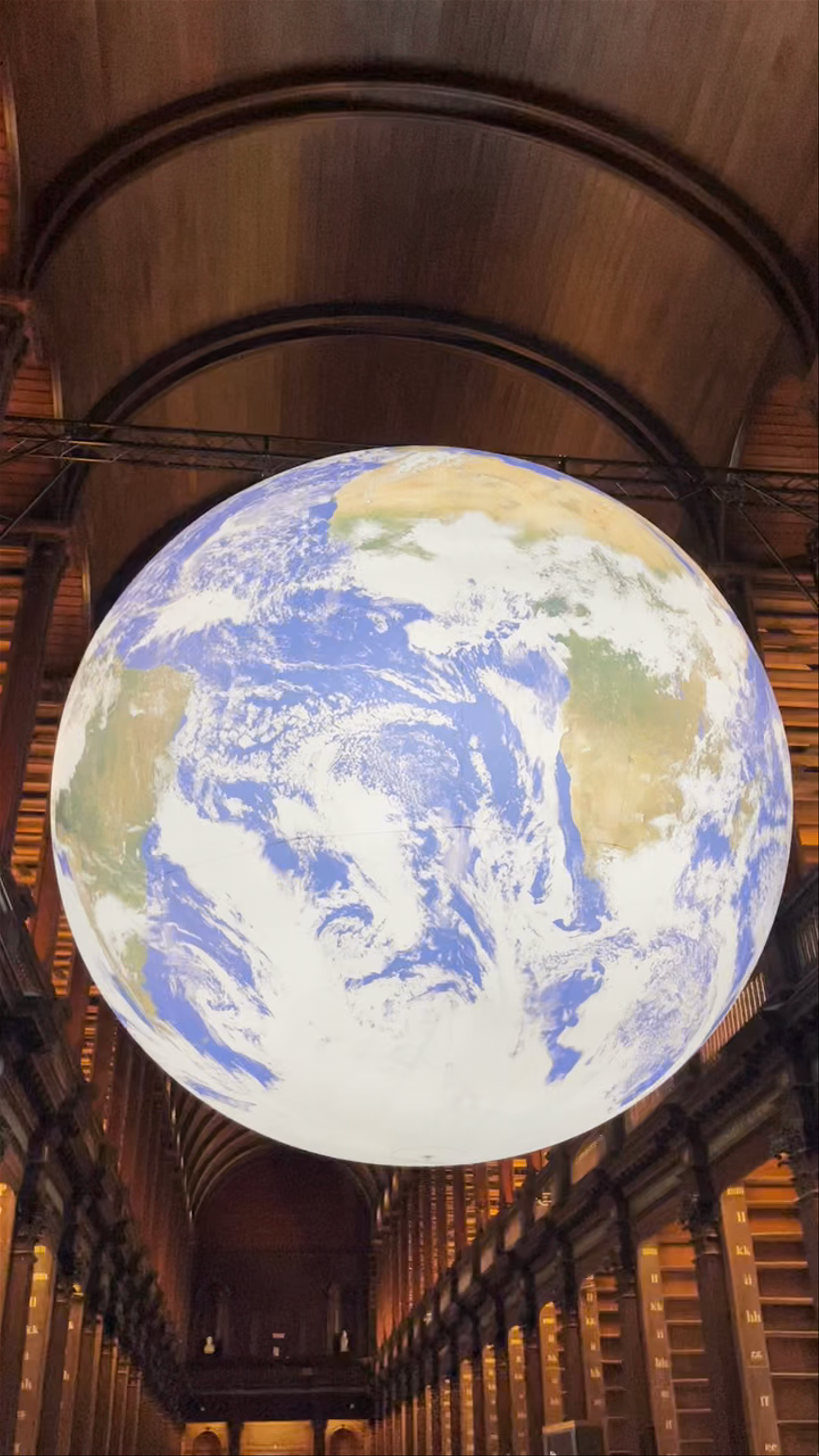Experience the Awe of Trinity College Library with the Giant Earth Globe