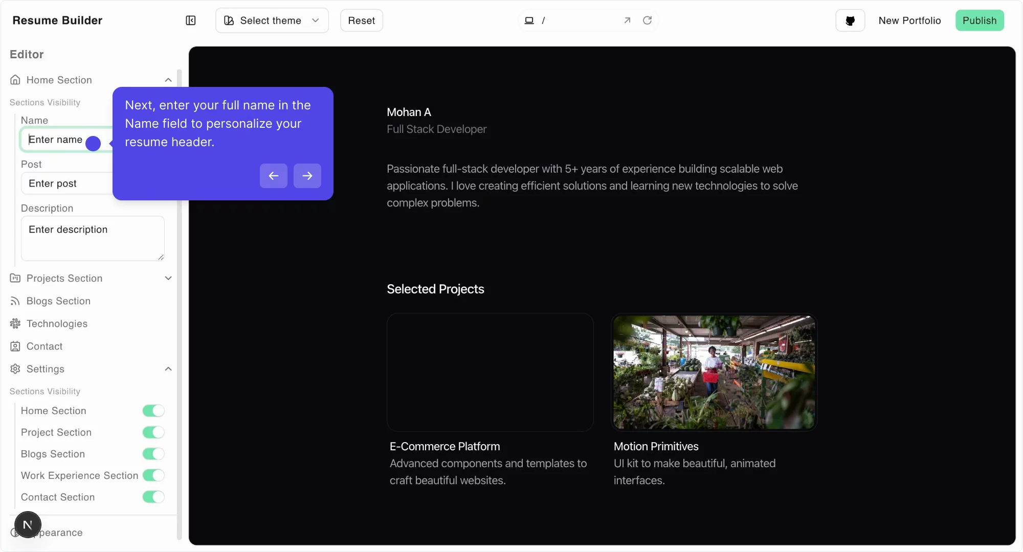 Portfolio Builder image 1