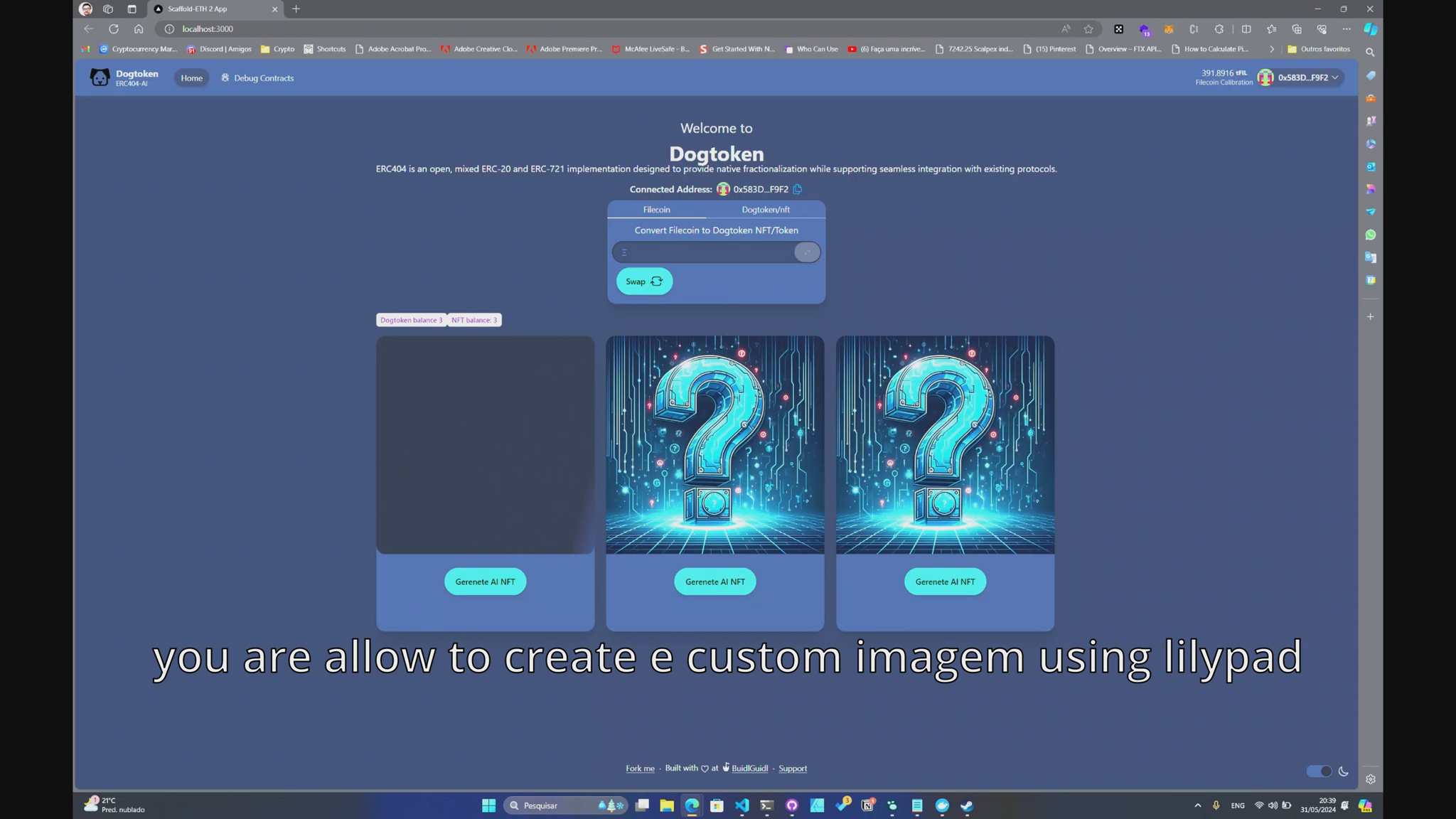 Dogtoken ai erc404 video demo