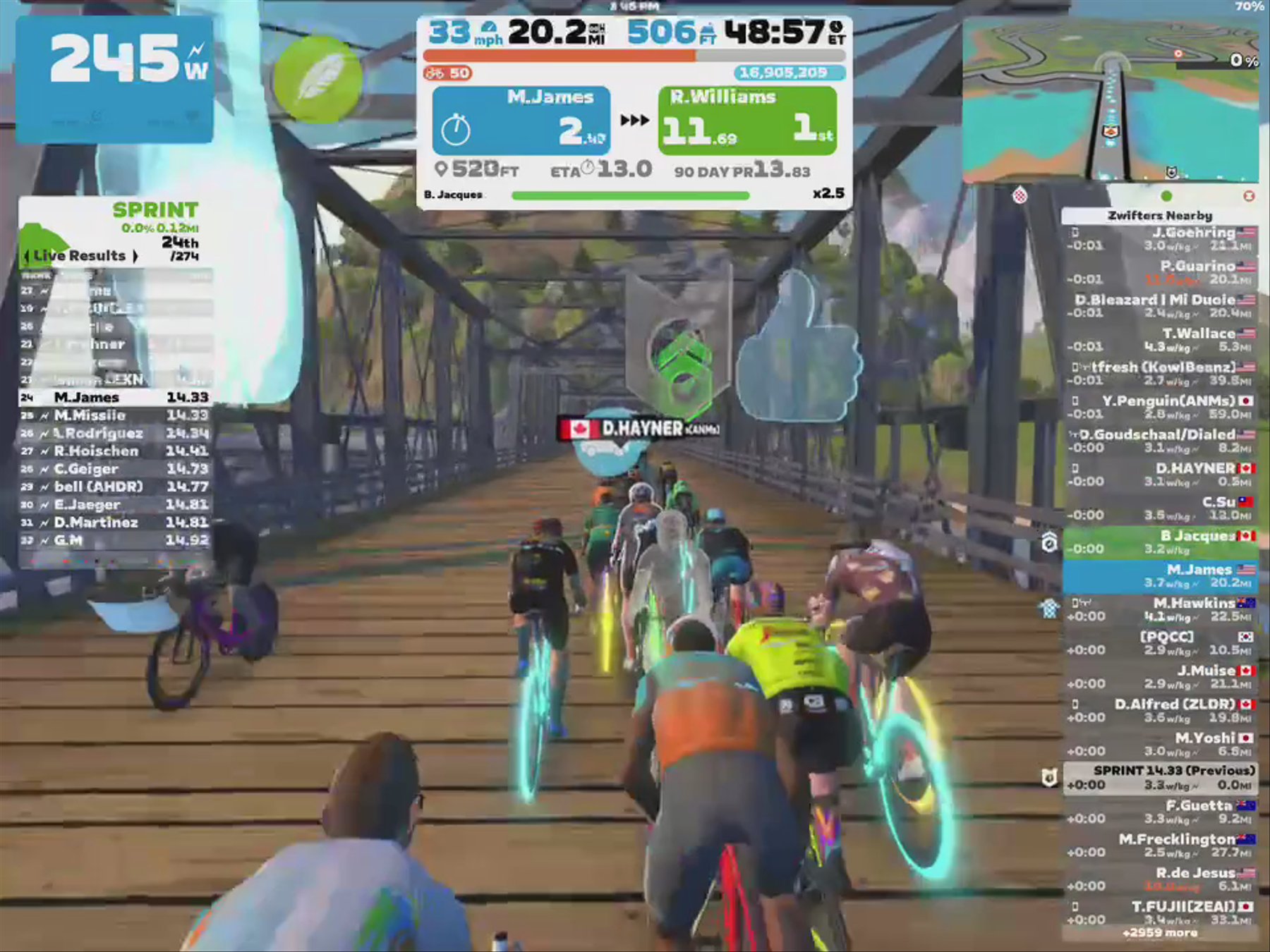 Zwift - Pacer Group Ride: Triple Flat Loops in Watopia with Jacques