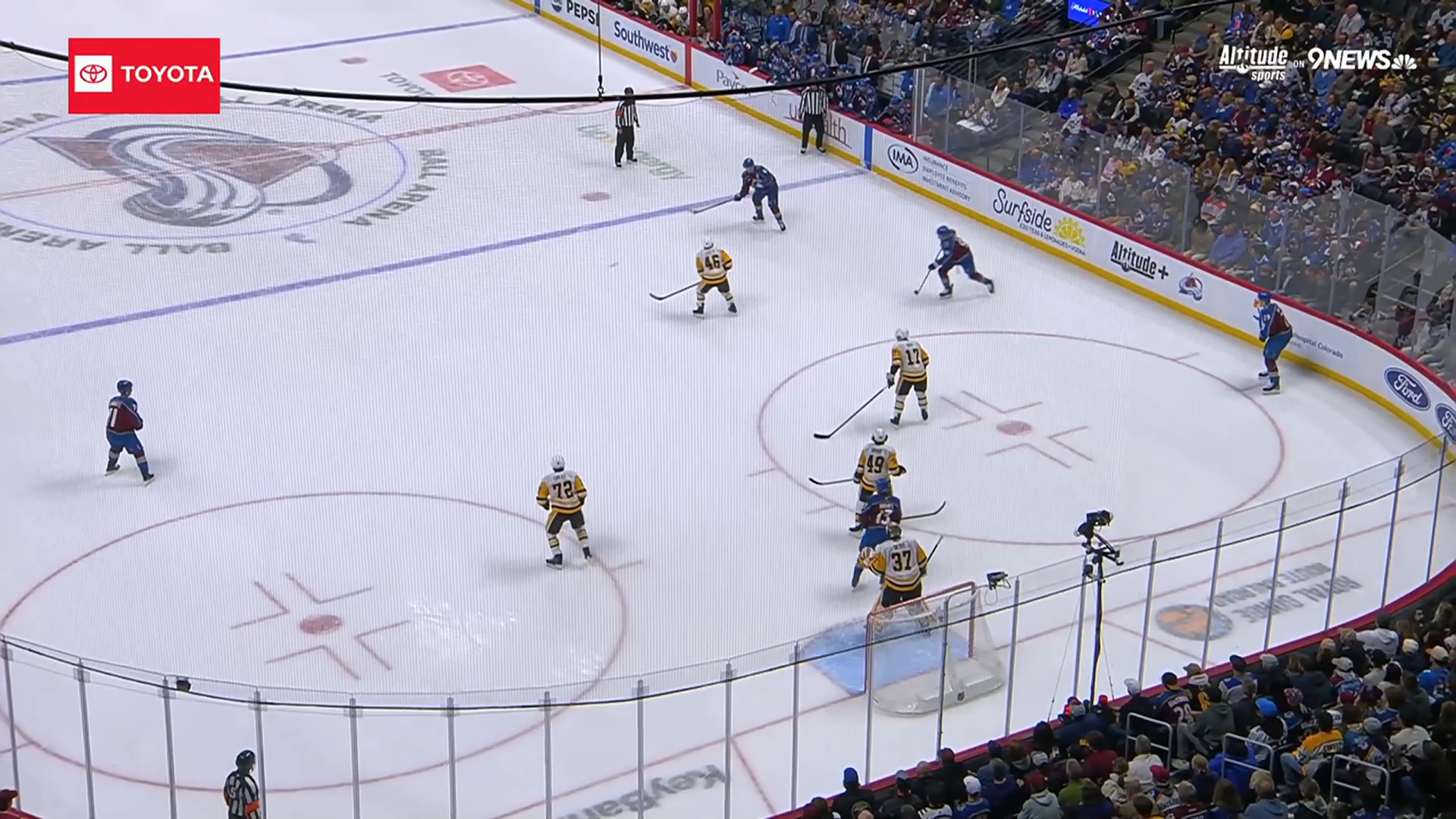 T.J. Hughes Taps In MacKinnon Feed for First NHL Goal · Oct. 16, 2026