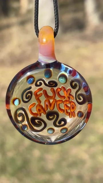 Preview pic of “Fuck Cancer” pendant necklace