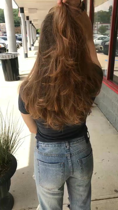 Salon Notre - My new hair cut and layers by Kellian D, she has red hair - Hair Salons Near Me - Huntington, New York