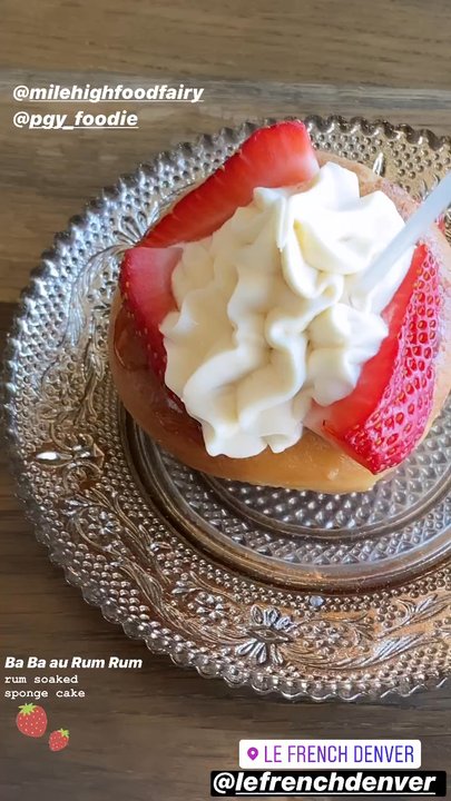 Le French - Ba Ba au Rum Rum - rum soaked sponge cake - French Near Me - Denver, Colorado