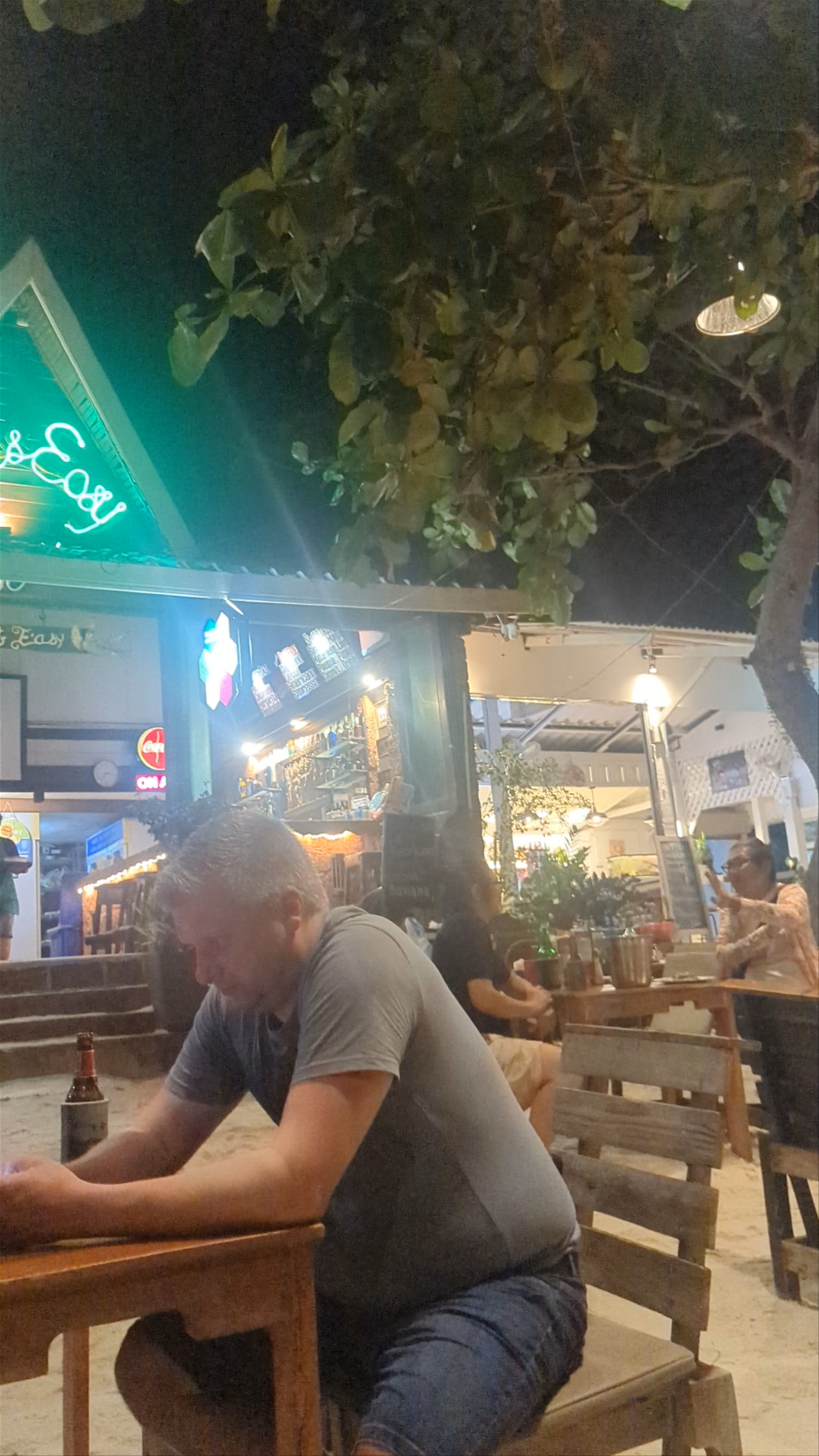 Nighttime Beachside Chill at Nice & Easy, Phe Beach, Rayong