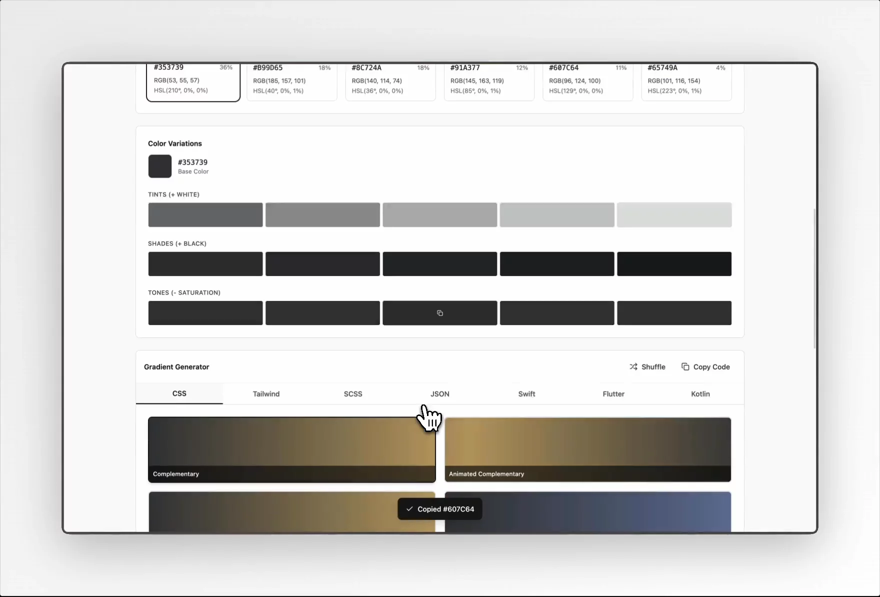 Senetgah - Extract Color Palettes from Images image 1