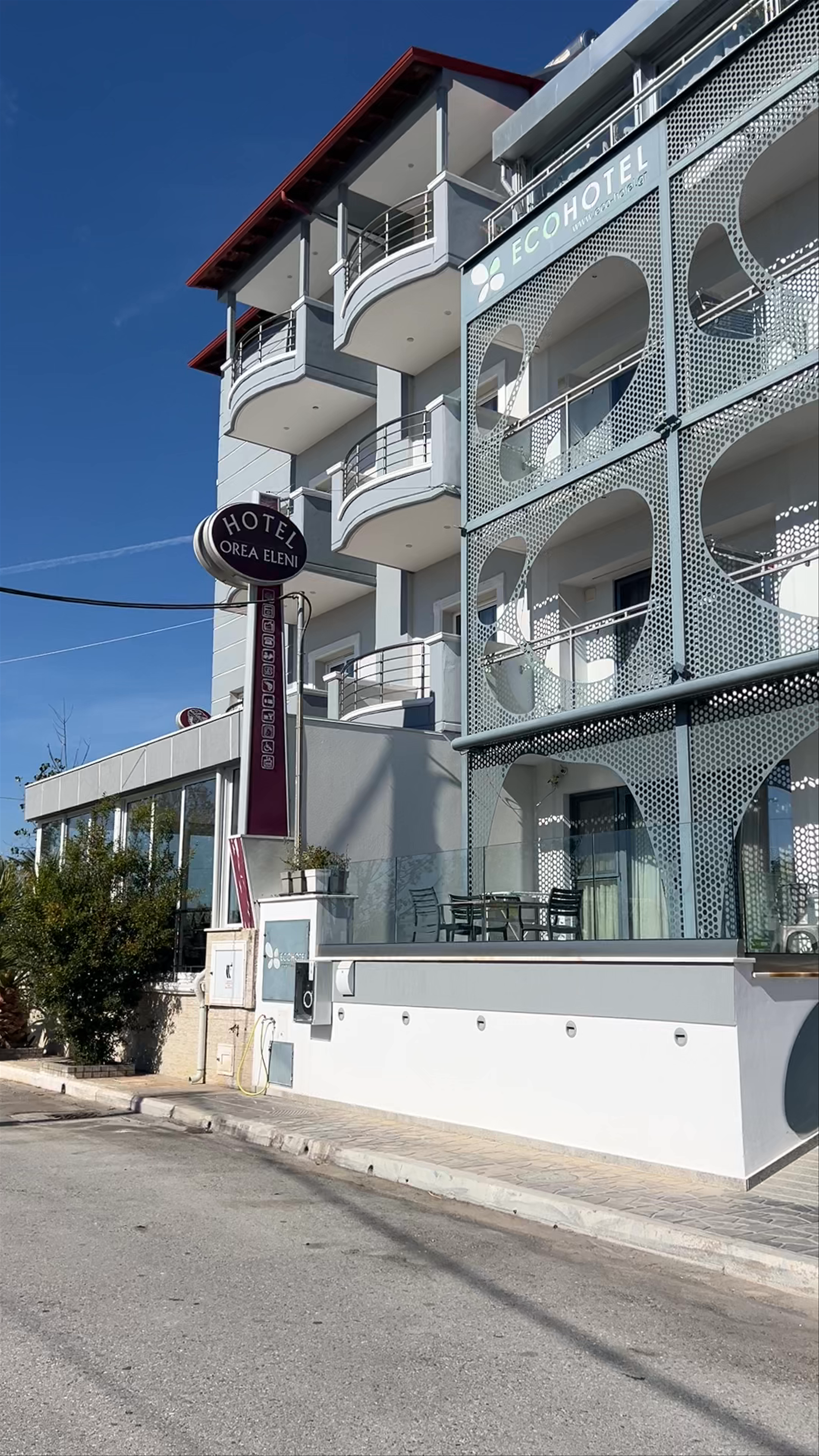 Sunlit Stroll Through Paralia's Charming Hotels