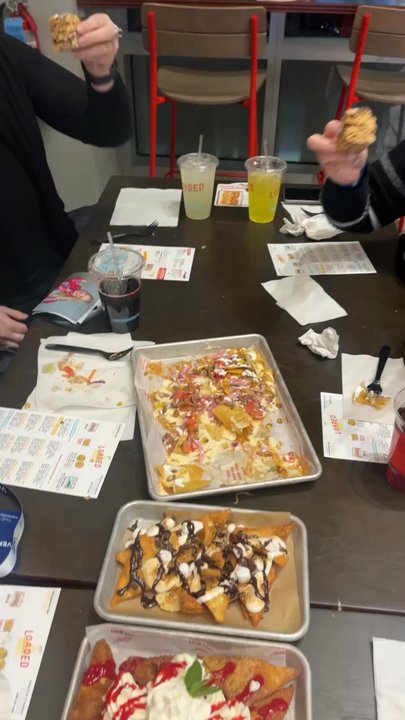 Loaded Elevated Nachos - The aftermath - New American Near Me - St. Charles, Missouri