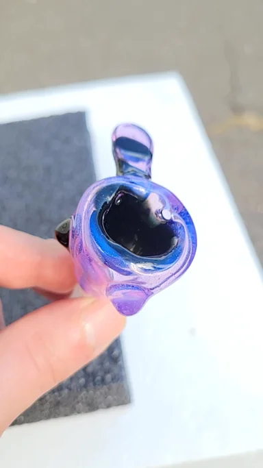 Preview pic of Bubble hash slide #22 10mm purple lilac and galaxy