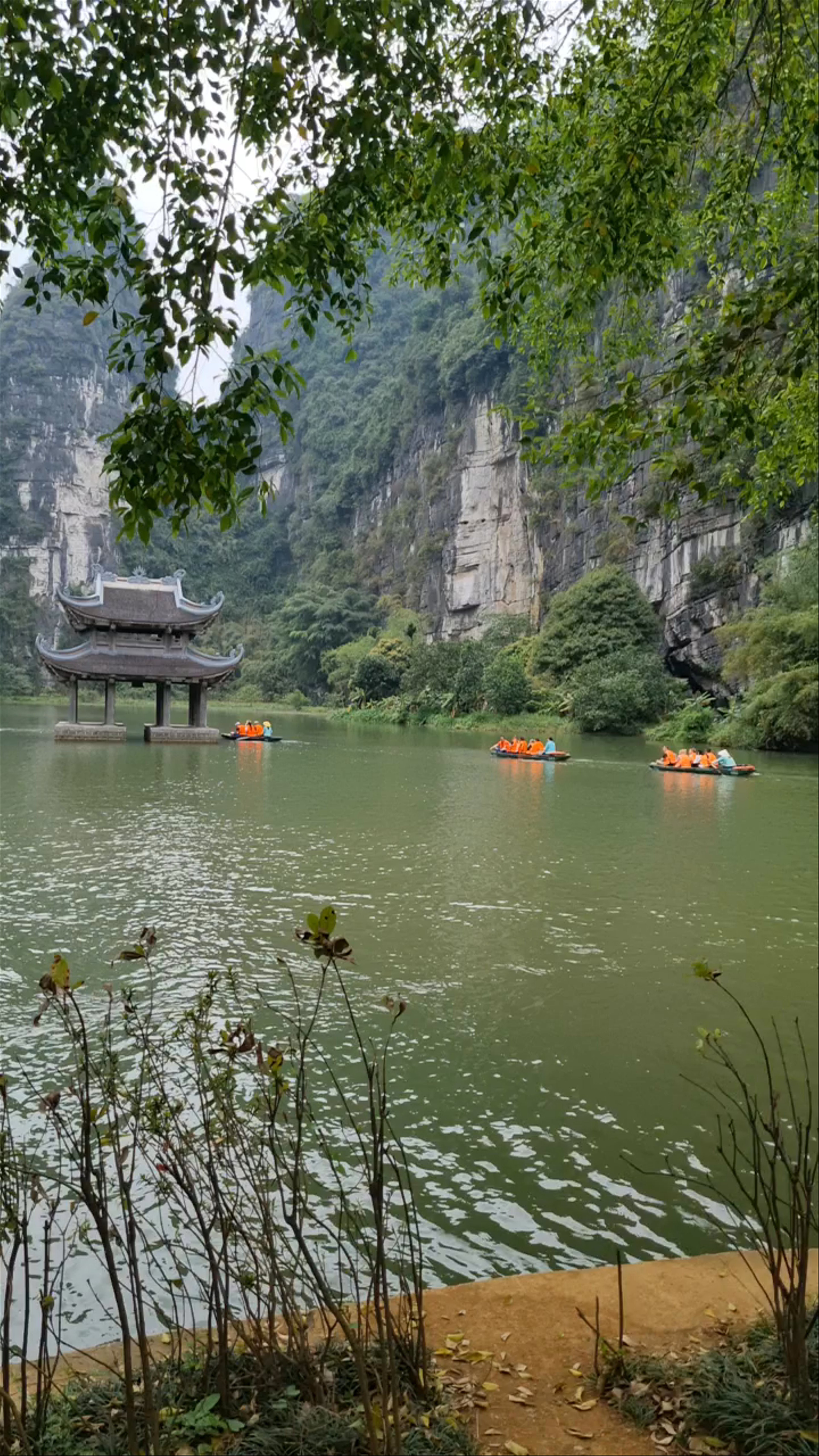 Serene Boat Ride at Hanh Cung Vu Lam, Ninh Bình Vietnam