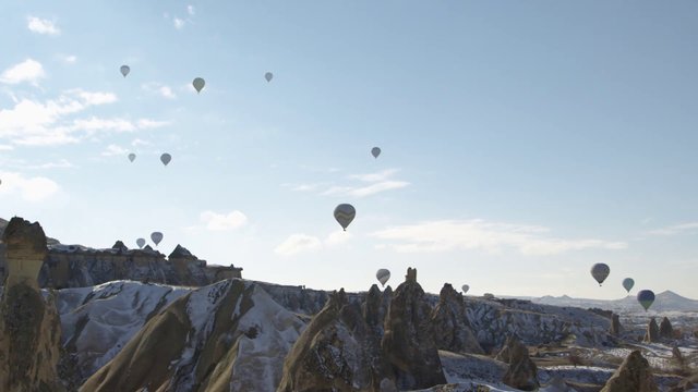 Timelapse of hot air balloons