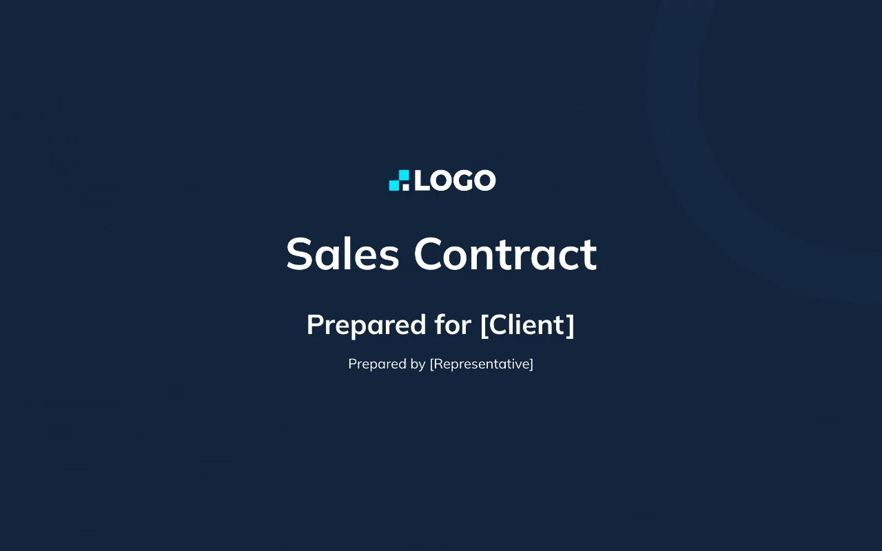 Preview of Sales Contract Template