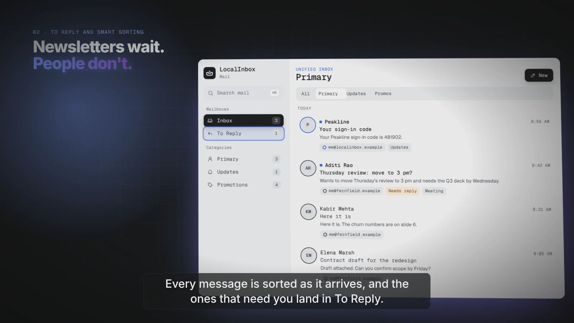 LocalInbox: smart mail, sorted on your Mac image 1
