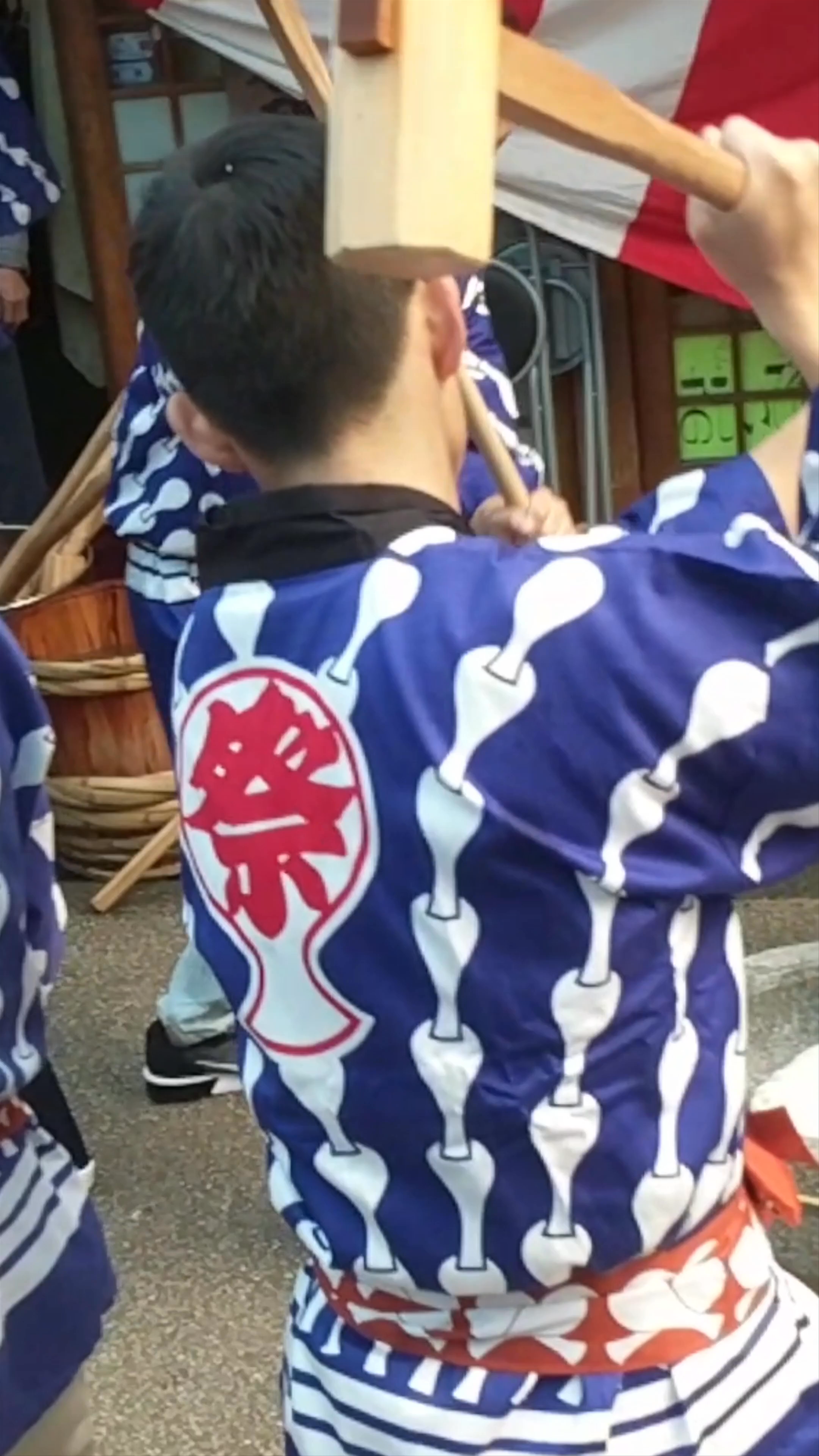 Traditional Mochi Pounding Festival in Nara Park, Japan