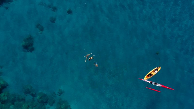 Swimmers by Drone poster