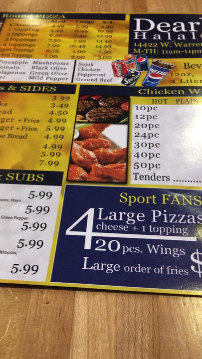 Dearborn Pizza - Tables are sticky and nasty - Pizza Near Me - Dearborn, Michigan