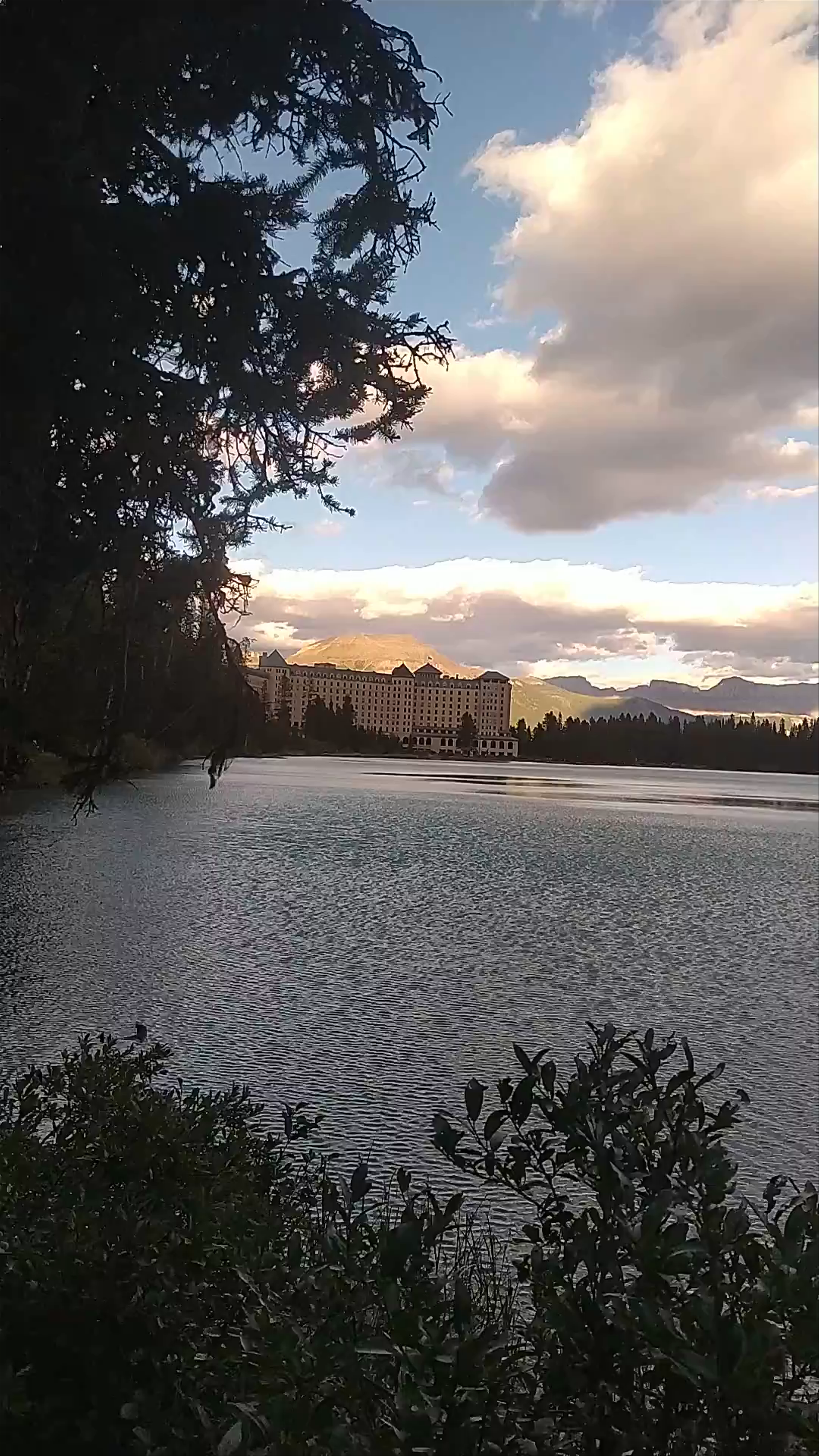 Serene Lakeside Walk at Lake Louise, Alberta