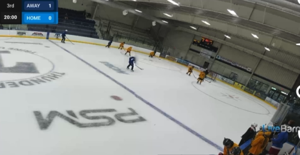 Mae Daus' offensive play- drop pass resulting in a tipped shot infront of the net for a scoring opportunity.