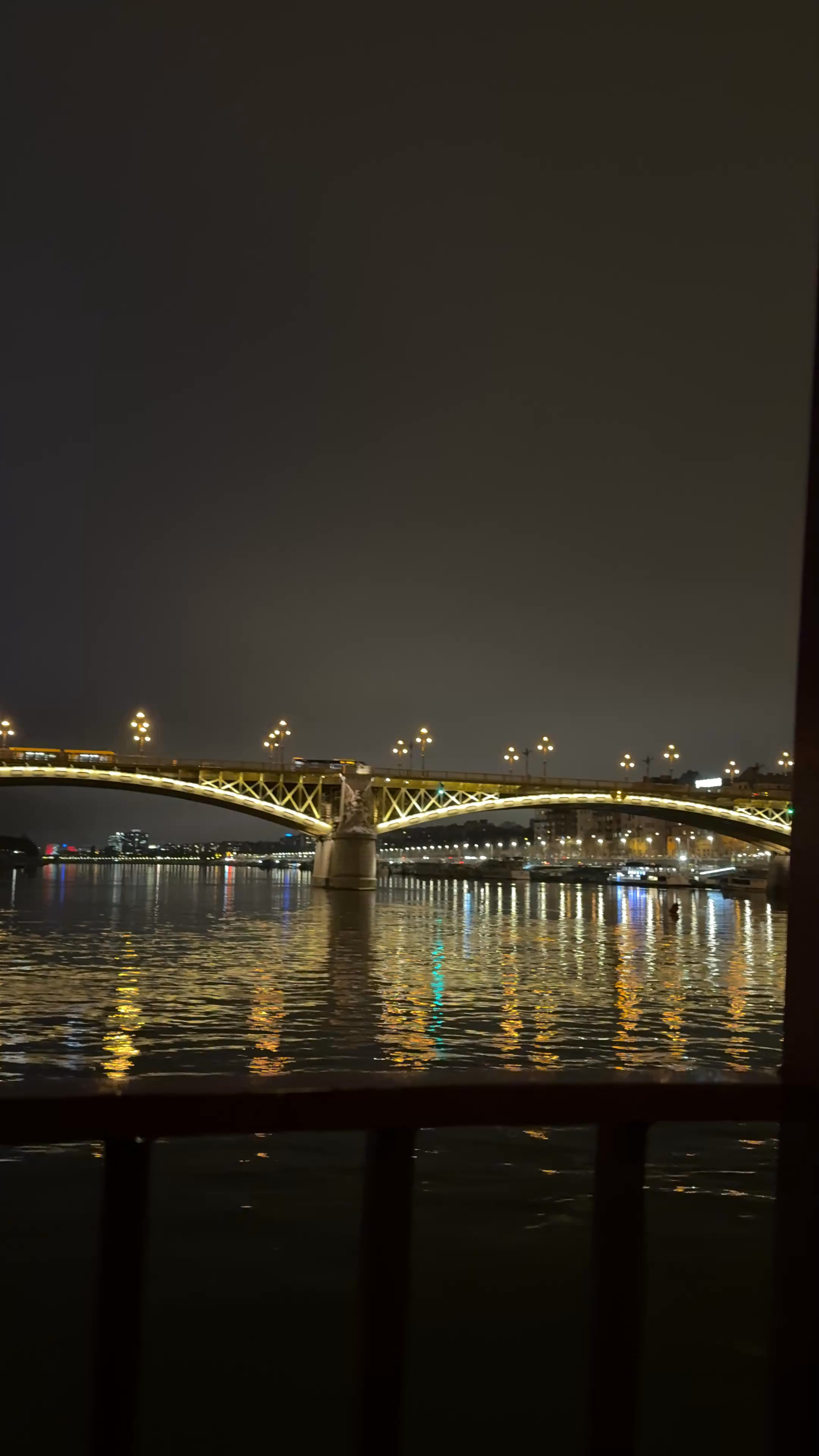 Nighttime Reflections on the Danube: Budapest Cruise Experience