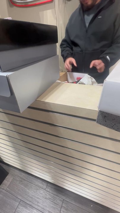 Fire Kicks - Eddie just making sh*t up saying the shoes are yellowing when they literally white - Shoe Stores Near Me - San Diego, California