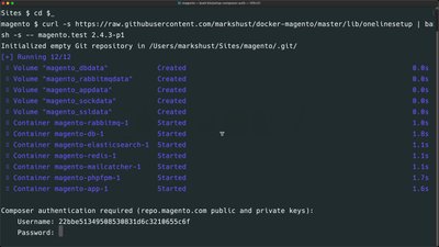 Set up Magento with the automated onelinesetup script