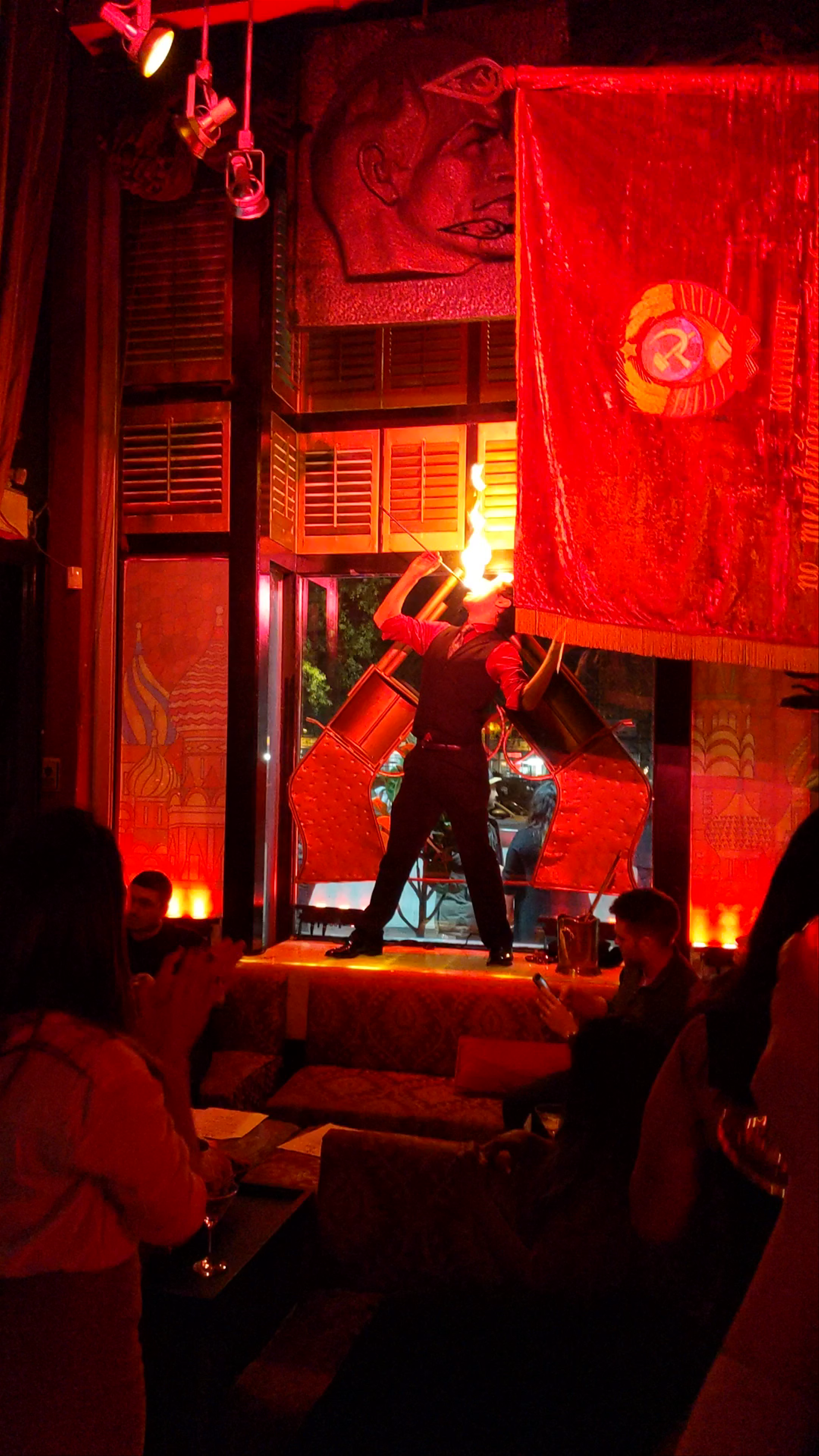 Fiery Performance at Pravda Vodka Bar, Toronto