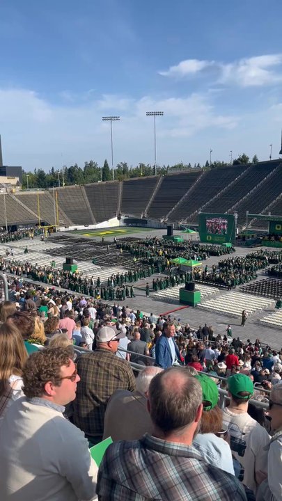 Autzen Stadium - As the graduates come into the stadium - Stadiums & Arenas Near Me - Eugene, Oregon