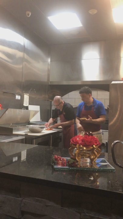 Giotti's - Making the calzone - Italian Near Me - Linglestown, Pennsylvania