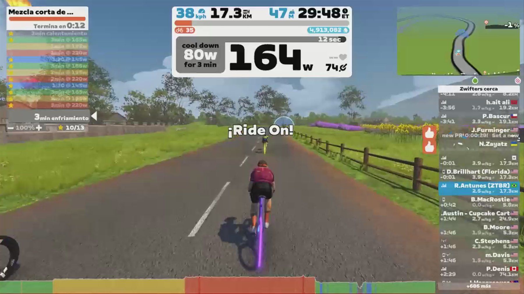 Zwift - Emily's Short Mix in France