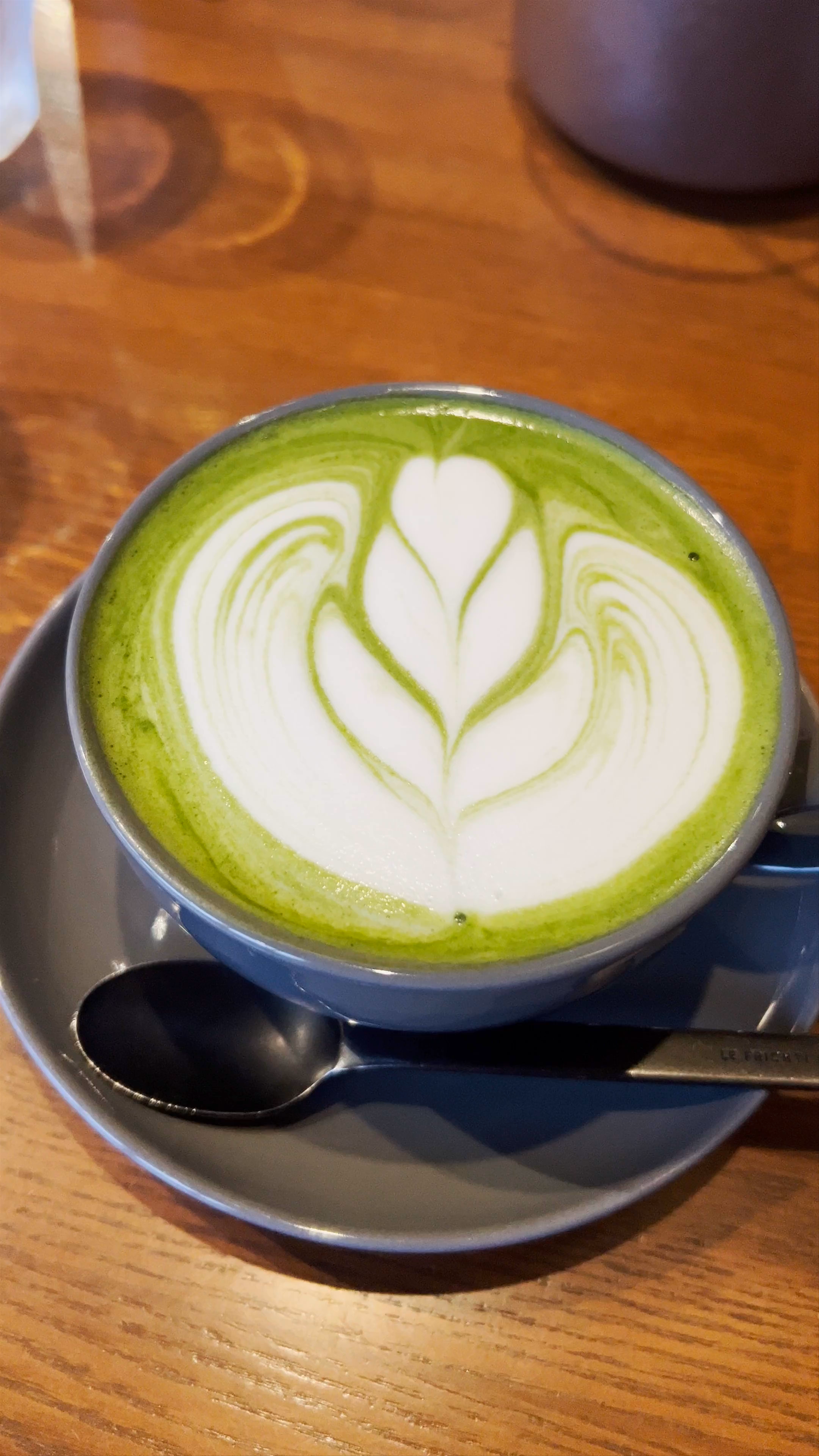 Matcha Latte Art in Kanazawa Café