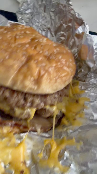 Five Guys - Their regular cheeseburger is a double - Burgers Near Me - Pasadena, California
