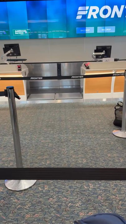 Frontier Airlines - Left and had us waiting until the manager came and still she took her time coming back - Airlines Near Me - Orlando, Florida