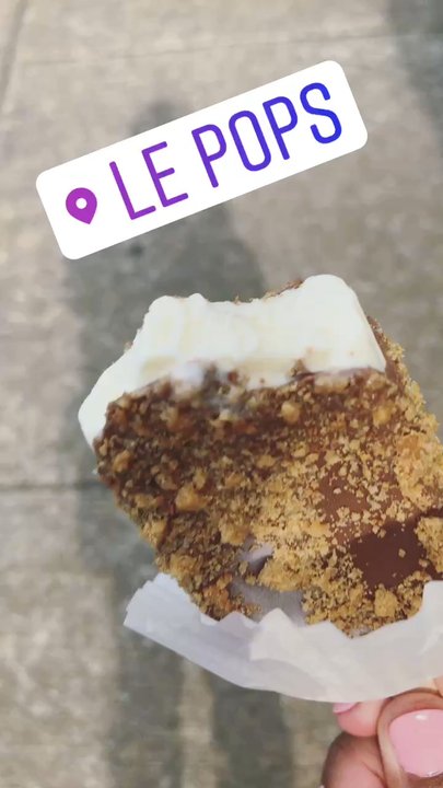 Le Pops - Vanilla ice cream popsicle, dipped in chocolate and covered with graham crackers! - Ice Cream & Frozen Yogurt Near Me - Little Rock, Arkansas