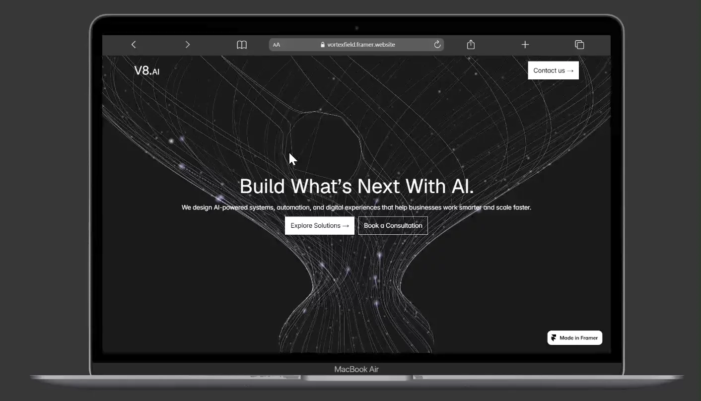 🚀 New Framer Component — VortexFieldA futuristic animated background built for AI, SaaS &amp; tech websites.✨ Flowing strands✨ Particles &amp; comets✨ Custom shapes &amp; colors✨ Cursor interaction✨ Fully customizable Drop into your project and create your own futuristic hero.would you build with it?