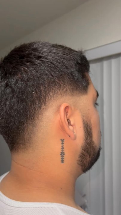 The Fresh Cut - You can see how uneven the cut is and how it's not a fade - Barbers Near Me - Bellflower, California