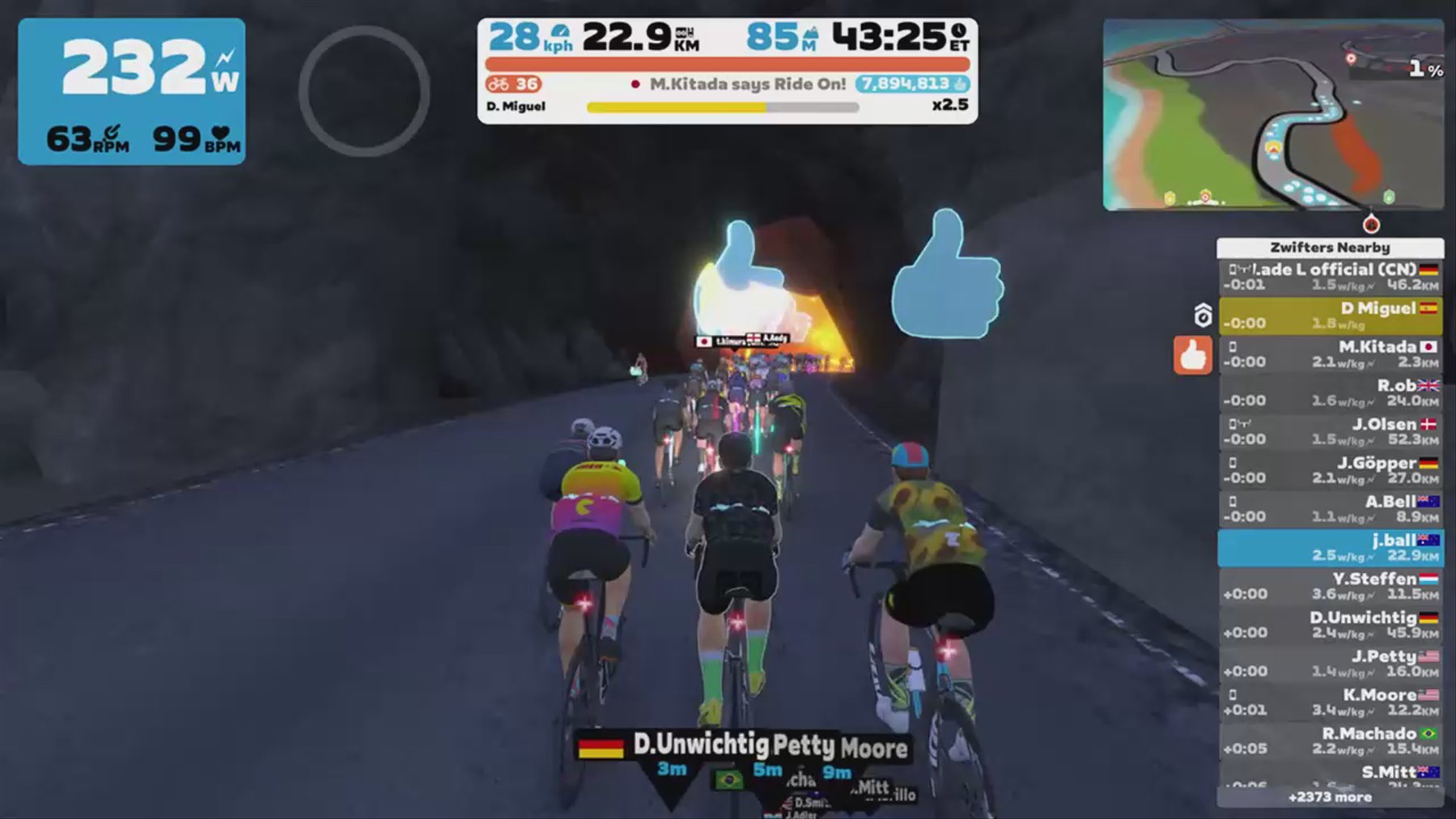 Zwift - Pacer Group Ride: Volcano Flat in Watopia with Bernie