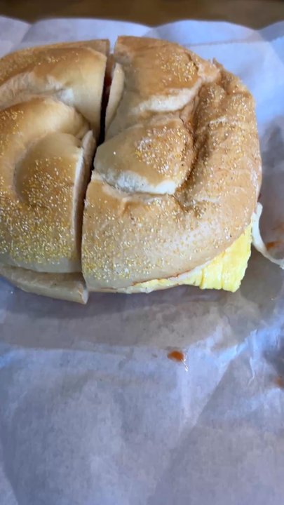 Reyes Deli - Best BEC ! Bacon Egg and Cheese with 3 scrambled eggs and Mozzarella cheese, salt pepper and ketchup  is the way to go - Delis Near Me - Copiague, New York