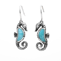 Seahorse Earrings in Sterling Silver 