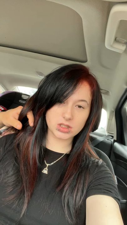 Sirens - Red and Black dyed Scene haircut - Hair Salons Near Me - Los Angeles, California