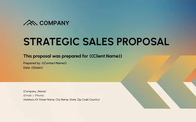 Preview of Strategic Sales Proposal Template