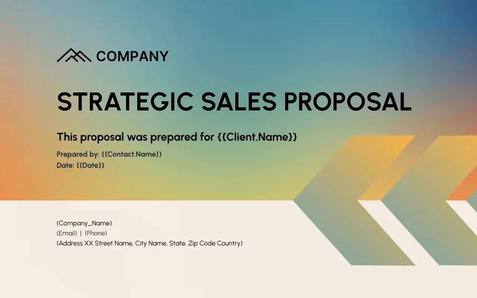 Preview of Strategic Sales Proposal Template