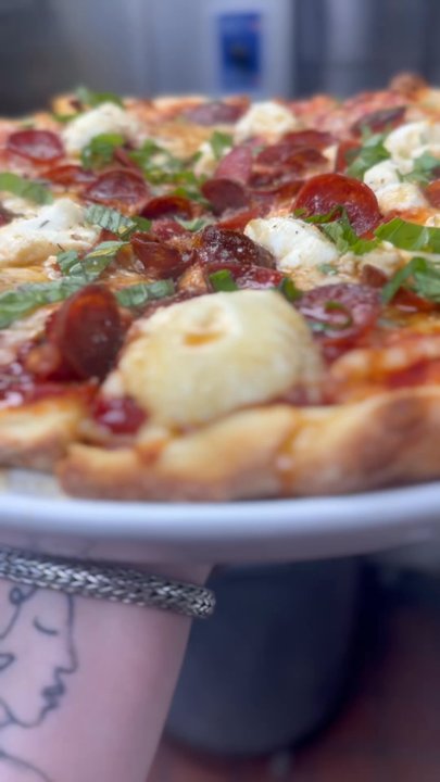 Tipsy Tomato - Another angle of the modified hot honey pizza - Burgers Near Me - Oklahoma City, Oklahoma