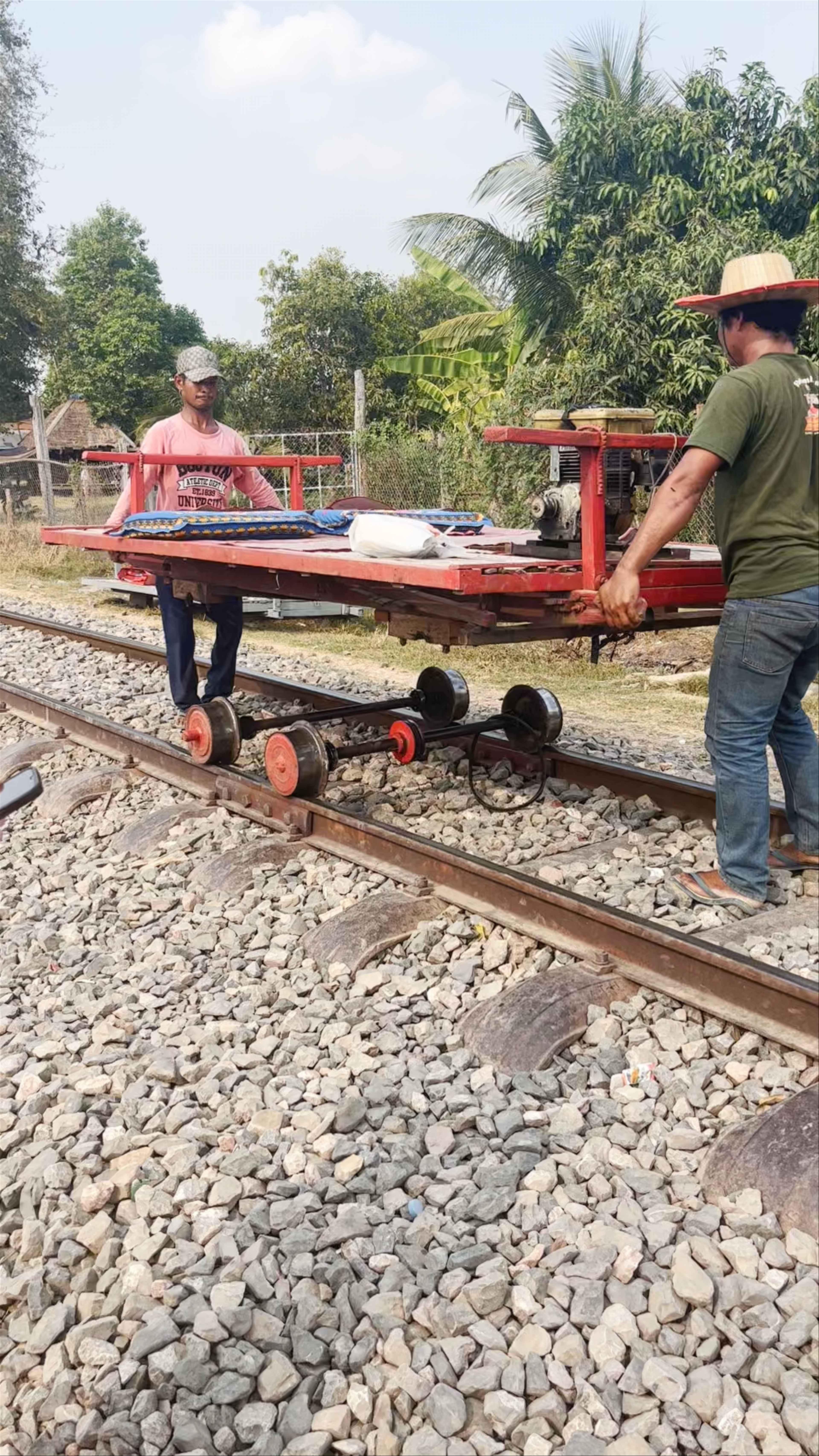 Bamboo Train Experience in Krong Battambang, Cambodia