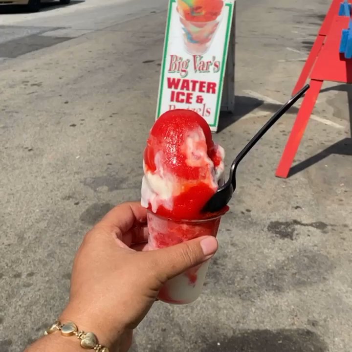 Big Var's Water Ice - Today It was a smoldering 90 degrees  so My Family & I decided to go to Big Var's to get some treats   to try to cool off!~ - Ice Cream & Frozen Yogurt Near Me - Chester, Pennsylvania