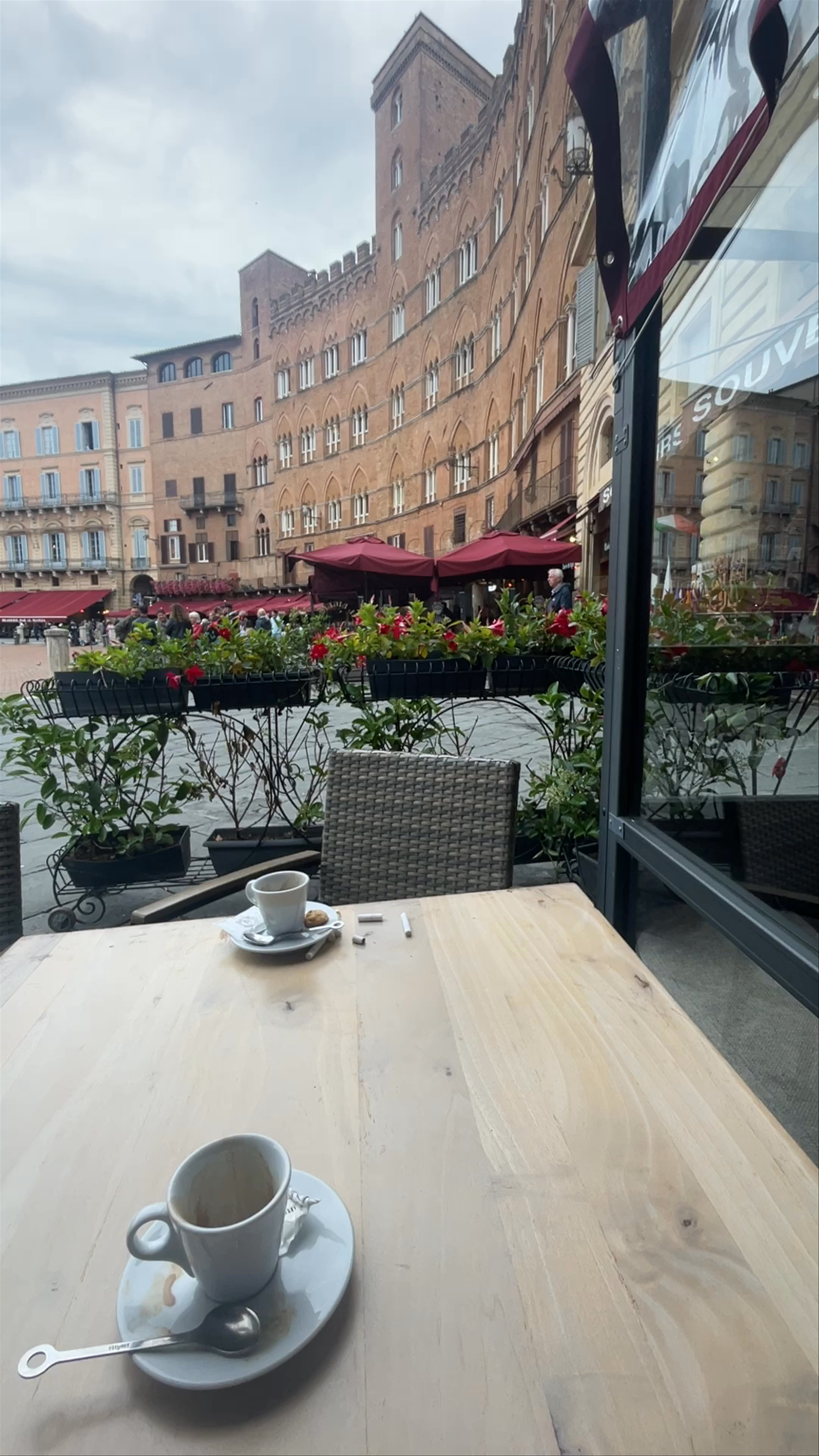 Morning Coffee at Il Bandierino Overlooking Il Campo, Siena