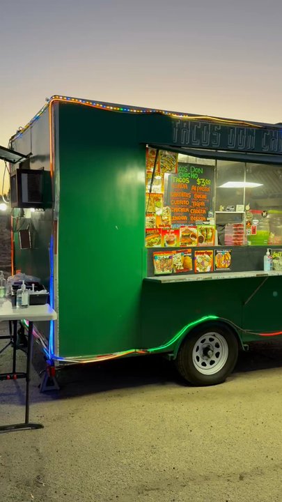 Tacos don Chicho - Tacos Don Chicho truck with colorful led lights and music - Mexican Near Me - Fresno, California
